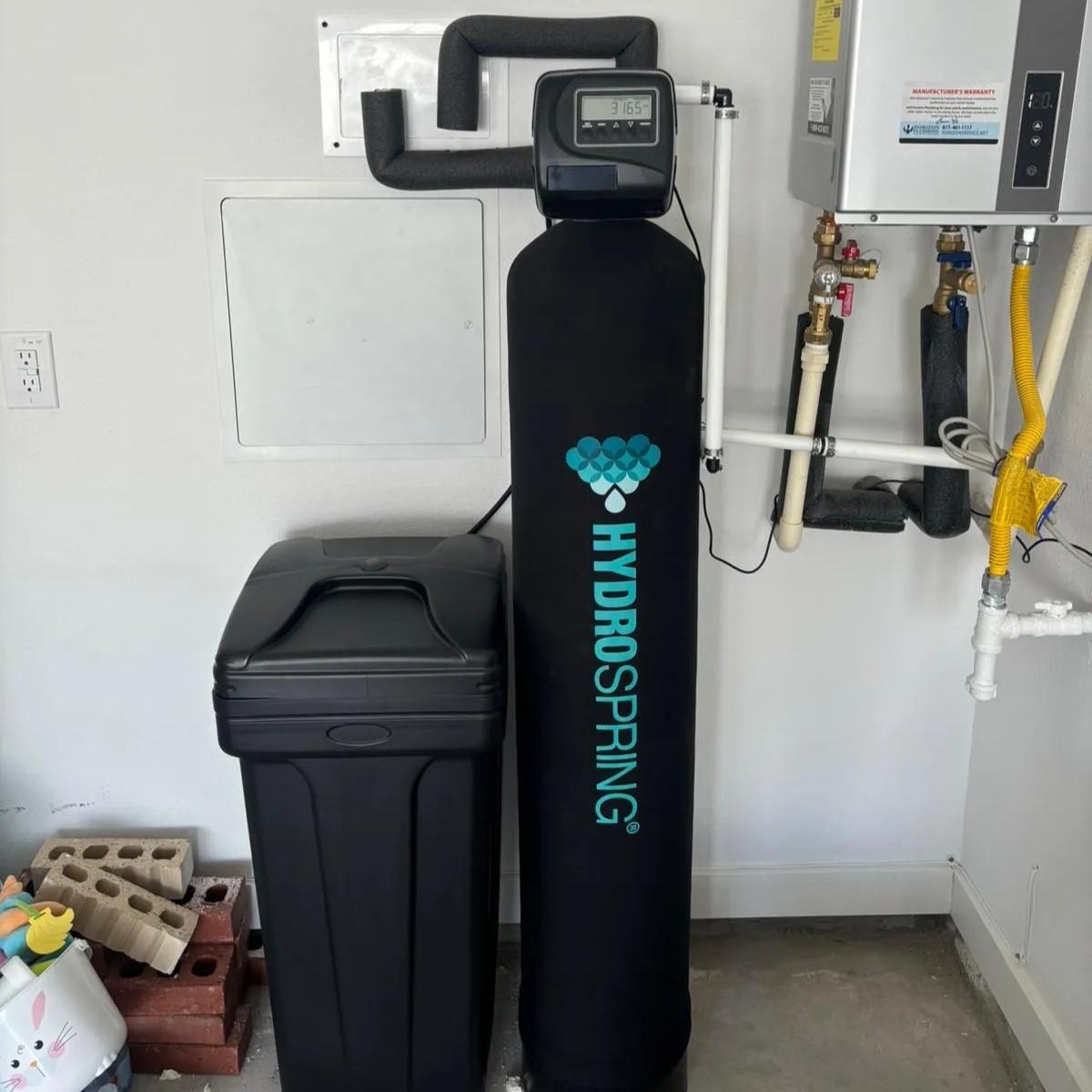 Water softener installation in Spring